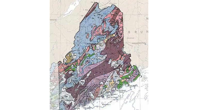 缅因州地质图