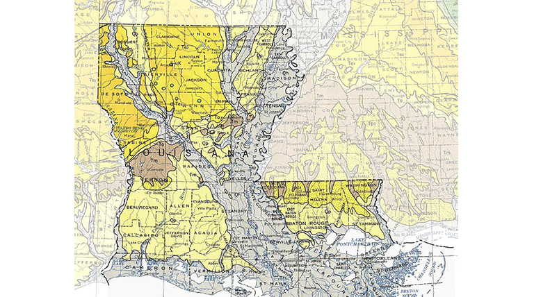 路易斯安那州地质图