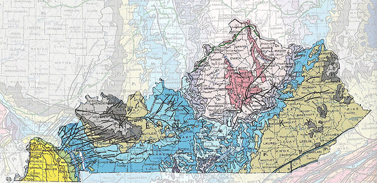 肯塔基州地质图