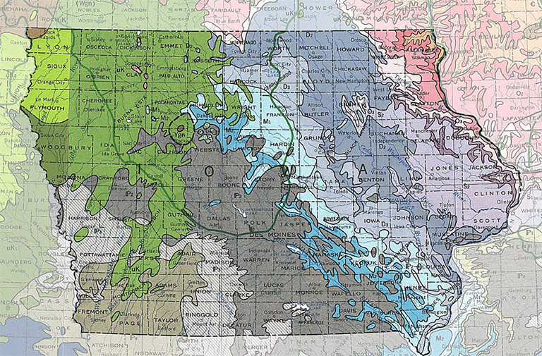 爱荷华州地质图