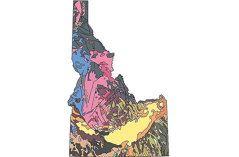 爱达荷州地质图