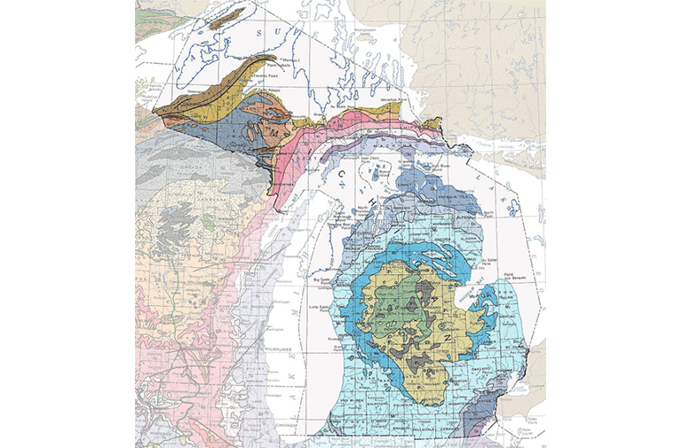 密歇根州地质图