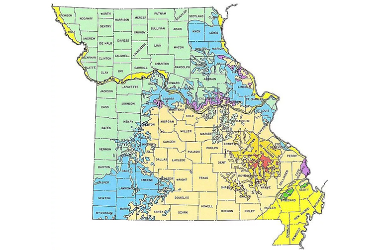 密苏里州地质图