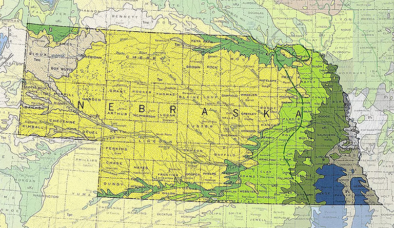 内布拉斯加地质图