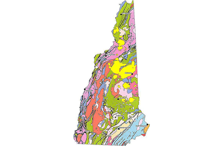 新罕布什尔州地质图