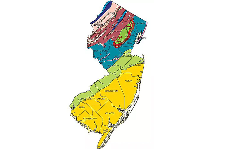 新泽西州地质图