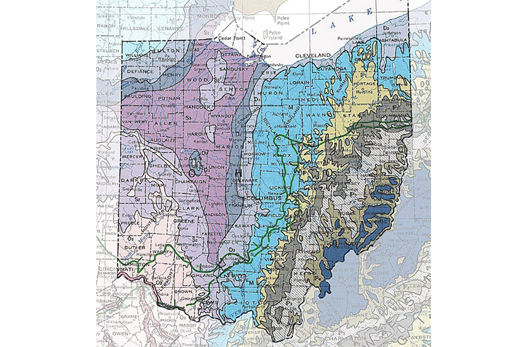 俄亥俄州地质图