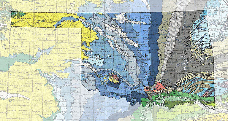 俄克拉何马州地质图