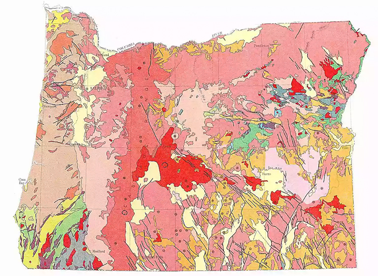 俄勒冈州地质图