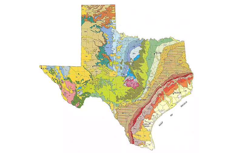 德克萨斯州地质图