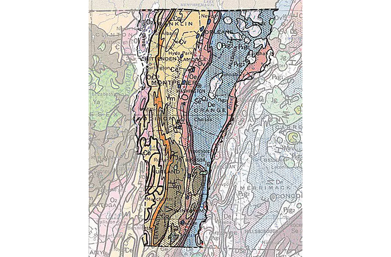 佛蒙特州地质图